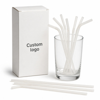 Pailles biodégradables PHA personnalisables en gros, pailles pliables robustes et compostables pour le thé Boba, la restauration et les restaurants