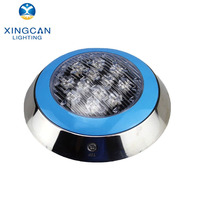 Luces LED Sumergibles para Piscina de Acero Inoxidable IP68, 24V RGB, Iluminación Subacuática para Piscina, 6W 9W 12W 18W, Luz Blanca Cálida RGB