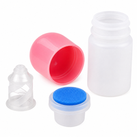 Flacon applicateur cylindrique vide en polyéthylène HDPE Luzern 50 ml avec tête éponge pour médicaments liquides, liniments, teintures, colle