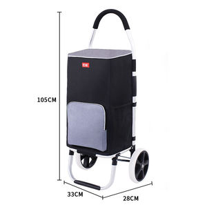 Chariot de Courses Pliable Robuste Capacité 50 kg avec 2 Roues et Grand Sac Isotherme - Product Image 3