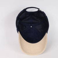 Gorra de Pana de Dos Tonos con Logotipo Bordado, Estilo Dad Hat, Sin Estructura, para Hombre y Mujer, Invierno, OEM