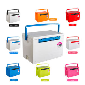 Custom 28Qt.Portable Camping Cooler Food Mobile Refrigerator Ice Box Cooler For Fish Travel Metal Cooler Box