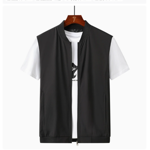 Gilet Estivo da Uomo <span class=keywords><strong>Taglie</strong></span> <span class=keywords><strong>Forti</strong></span>, Sottile ed Elastico, con Scollo a V e Chiusura a Cerniera, Antipiega, in Poliestere, Multitasche, Casual, Senza Maniche - Product Image 2