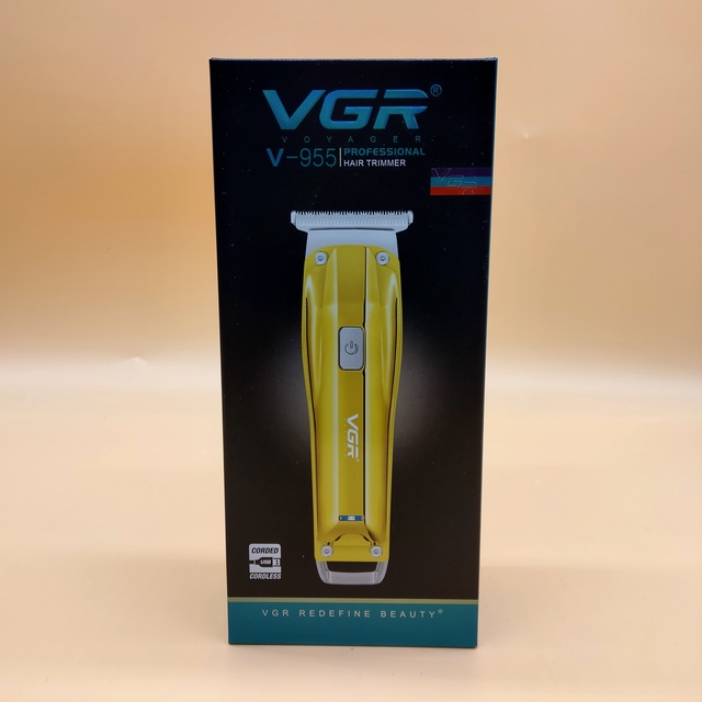 Vgr V-955 Metal Professional Rechargeable Electric Barber Cordless Hair Clipper Beard Trimmer for Men Hair Removal Appliances