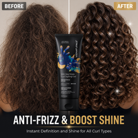 Private Label Ierse Zeealg Curl Styling Gel Krulhouder Anti-Frizz Glansversterker Chondrus Crispus Passievruchtzaadolie Haar Gel