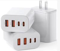 240W 3 USB-C 2 USB A Pengisi Daya Cepat Dual Port PD Cube Charger 3-Pack untuk 16/15/14/13/12/11 Pro Max/XS iPad untuk Tablet