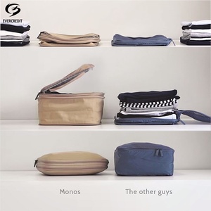 <span class=keywords><strong>Set</strong></span> di 4 Cubi di Compressione in Rete per Valigie da Viaggio Personalizzati, Organizzatori Impermeabili per Bagagli - Product Image 6