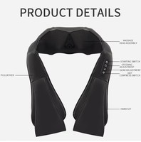 Masseur électrique pour les épaules et le cou - 9 points de massage, thérapie infrarouge, arrêt automatique programmé, portable pour la relaxation en voiture et à la maison