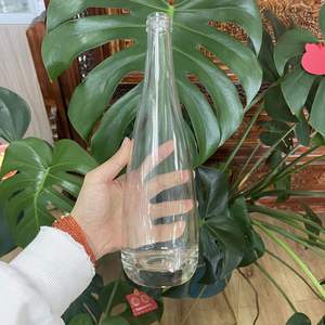 Clear Super Flint <b>Glass</b> Water <b>Bottle</b> with Screw Cap for Mineral Water Juice Beverage 290ml 330ml <b>500ml</b> 750ml Custom Logo - Product Image 4