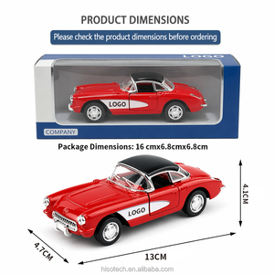 Modellino di Auto Sportiva Americana Vintage in Scala 1:32 con Logo Personalizzato, Roadster in Metallo con Retrocarica per Collezionisti Adulti dai 14 Anni in Su OEM - Product Image 3