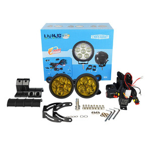 Luz Antiniebla para Motocicleta de 105W, 4 Lentes, Impermeable, con Destello Amarillo, para Motocicletas 4x4, Faro LED con Interruptor y Cableado - Product Image 2