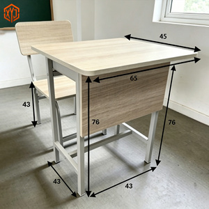 Muebles Escolares, Banco <span class=keywords><strong>de</strong></span> <span class=keywords><strong>Madera</strong></span> para Escuela, Mesa y Silla para Aula <span class=keywords><strong>de</strong></span> Secundaria, Usados - Product Image 3