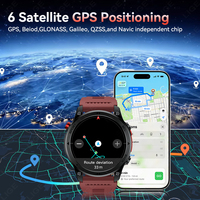 Reloj Inteligente con GPS BWGTH5 para Hombre, Deportivo, Rojo, de Silicona, con Brújula, Monitor de Actividad Física, para Android e IOS