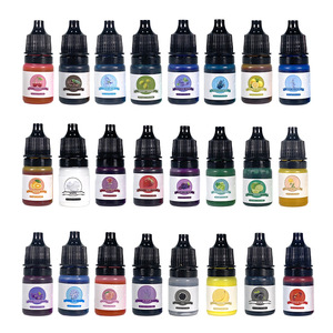 Pigments UV en résine époxy en gros d'usine - 24 <span class=keywords><strong>couleurs</strong></span> liquides à base d'huile, essence de couleur à haute concentration pour glaçage par goutte - Product Image 1