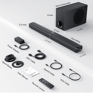 Barra de Sonido para TV Super Bass 2.1 2 en 1, Altavoces Premium, Sistema de Sonido Envolvente para Cine en Casa, para TV, PC, Proyector, Montable en Pared - Product Image 6