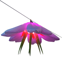 Lampu LED Tiup Dekorasi Panggung, Lampu Led Bunga Gantung Model Tiup LED Pernikahan Bunga Mawar Dekorasi Panggung