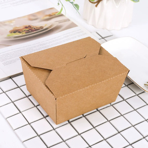 Boîte d'emballage en carton pour <span class=keywords><strong>vache</strong></span>, boîte à emporter jetable, boîte à collation anti-graisse, boîte à salade, boîte à quatre feuilles. En stock à vendre. - Product Image 3