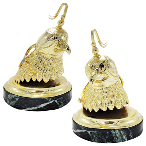 Testa di uccelli con Base in marmo di lusso moderno personalizzato trofeo Souvenir in metallo artigianato trofeo di falco per regali di eventi aziendali - Product Image 5