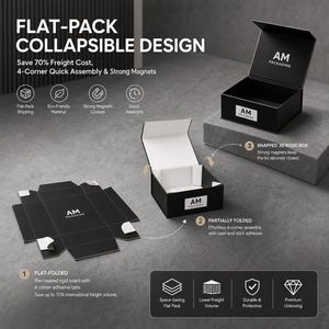 Custom Reusable Eco-Friendly Self-Erecting Magnetic Closure Gift <b>Boxes</b> for Baseball Caps & Clothes Packaging - Product Image 3