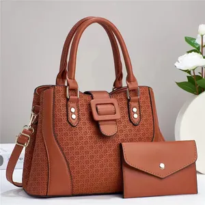 Ensemble deux pièces rétro élégant <span class=keywords><strong>pour</strong></span> femme, sacs messager polyvalents en PU et polyester durables, nouveauté tendance <span class=keywords><strong>pour</strong></span> mamans d'âge mûr - Product Image 2