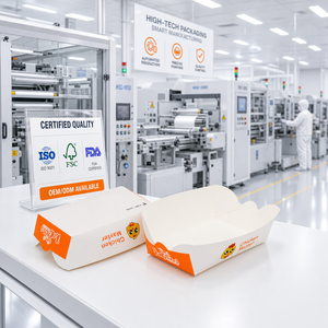 Customized Take Away Food Grade Paper Hot <strong>Dog</strong> to Go French Fries Chicken Carton Burger Box Printing Fast Food Packaging - Product Image 5