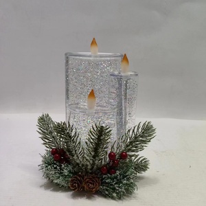 Décoration de fête de Noël 2024, lampe à bougie LED électrique, ornements de bureau, lumières de bougies - Product Image 2