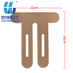 Bande de kinésiologie élastique en coton 22CM*25CM, vente en gros d'usine, bandage sportif pour genou, imperméable et respirant, pour fitness et sport - Product Image 3