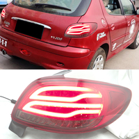 Feu Arrière LED Modifié pour Peugeot 206 207 (04-08), Assemblage avec Feux de Recul, Stop, Clignotants Séquentiels et Deux ou Trois Compartiments
