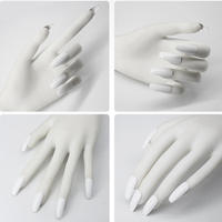 Mano de Silicona para Práctica Profesional de Uñas, Flexible y Móvil, con Puntas de Uñas Reemplazables, Mano de Maniquí para Arte de Uñas