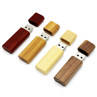 Flashdisk Kayu Bambu Multi Material dengan Desain Tutup Kustom dan Logo Laser untuk Hadiah Fotografi Studio Grosir