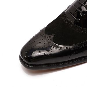 Luxury Mens Brogue Oxford <b>Shoes</b> Genuine Leather Dress <b>Shoes</b> Lace-Up Black Brown Wedding Party Men Business Formal <b>Shoes</b> - Product Image 2