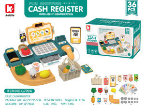 <span class=keywords><strong>Jouet</strong></span> de caissier interactif 2025-Système de paiement électronique avec calculatrice bilingue Meilleur cadeau d'anniversaire pour les enfants de 5 à 8 ans - Product Image 5