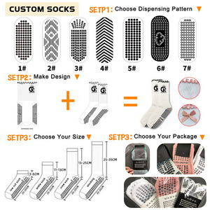 Calcetines Antideslizantes de Doble Capa, Modernos y Divertidos, con Logotipo de Diseñador de Moda, Calcetines de Pilates Personalizables - Product Image 5