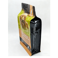 Pochette en plastique brillant à fond plat avec fermeture éclair, réutilisable, haute barrière, pour emballage de friandises pour chiens, emballage alimentaire de qualité alimentaire pour tous les chiens, 2,5 kg
