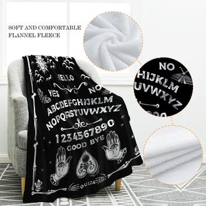Manta de Franela Ouija, Manta para Siesta, Reversible, Cálida y Acogedora para el Hogar y la Oficina, Impresión Personalizada, Venta al por Mayor - Product Image 1
