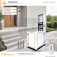 Ascenseur domestique pour passagers, intérieur/extérieur, capacité de charge 250 kg, 1 à 12 m, avec certification CE