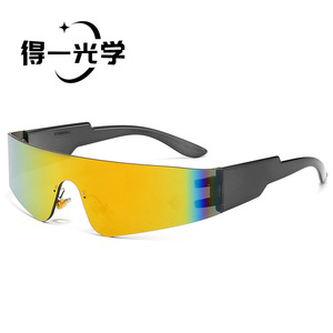 Frameless Sports <b>Sunglasses</b> PC Lens UV400 Protection Outdoor Cycling Black - Product Image 2