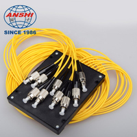 Boîtier ABS pour Réseau FTTH, Splitteur Fibre Optique PLC 1x8, Poli UPC, Connecteurs Optiques Personnalisés SC LC FC
