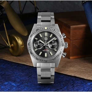Reloj de Hombre San Martin SN0007-G-JS, Cronógrafo de 40 mm, Diseño Elegante y Lujoso, Movimiento Mecánico Manual Seagull ST, Cristal de Zafiro, 10 Bar, Luminoso - Product Image 3