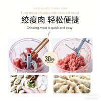 Penggiling Makanan Manual Stainless Steel untuk Dapur, Penghancur Bawang Putih, Penggiling Daging, Pemotong Bawang dan Sayuran dengan Alas Plastik