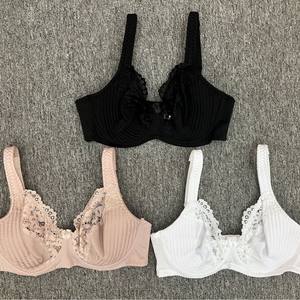 Прямая продажа от производителя, русское женское сексуальное кружевное белье больших размеров, широкий плечевой ремень, однотонная чашка - Product Image 3