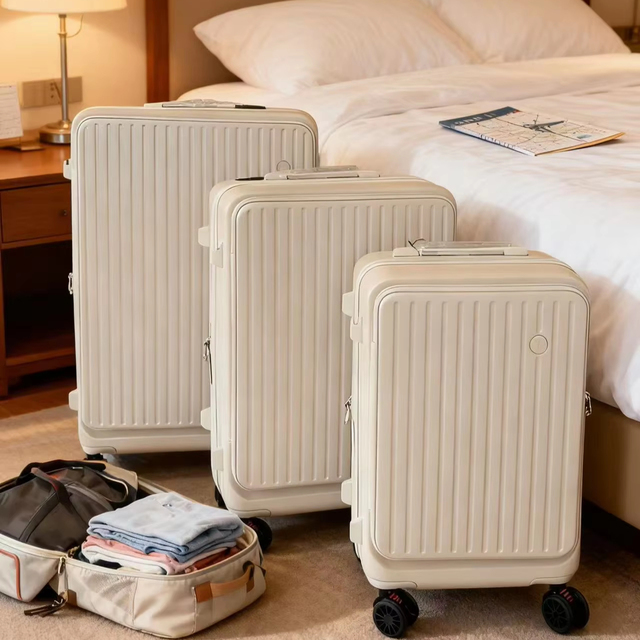 24 Inch Cabin Spinner Hot-Sale 3 Piece Set Suitcase with Front Quick Access Lid and Extra Expansion Capacity Luggage