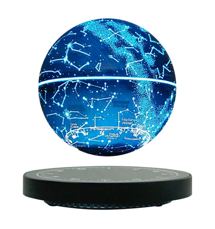 Wireless Inductive Power Charger Holiday Gift Office Table Decor Magnetic Levitation Floating Starry Table Room Lamp