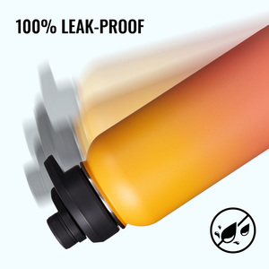 Bouteille d'eau isotherme sous vide de 32 oz, anti-fuite, avec couvercle à paille rabattable, en acier inoxydable anti-condensation, pour le camping et la randonnée - Product Image 4