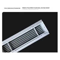 Grille de ventilation en alliage d'aluminium à persiennes, diffuseur en forme de bande, facile à installer et à entretenir pour climatiseur central