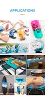 Kit de résine époxy WBG 1:1, résine d'art claire-époxy 2 parties pour l'artisanat de bijoux de table, kit de résine de coulée de cristal