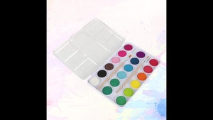 Juego de pintura de acuarela de 18 colores con 2 pinceles, lavable, perfecto para hacer tarjetas, pintura, caligrafía - Product Image 2