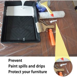 ผ้าคลุมพลาสติกใสลูบานี ขนาด 9x12 ฟุต กันน้ำ ป้องกันสี สำหรับงานทาสี - Product Image 6