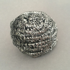 Éponge à récurer multi-usages <span class=keywords><strong>JNKA</strong></span> JK-CP0011 en maille de boule durable de 27 mm d'épaisseur avec surface en acier inoxydable - Product Image 4