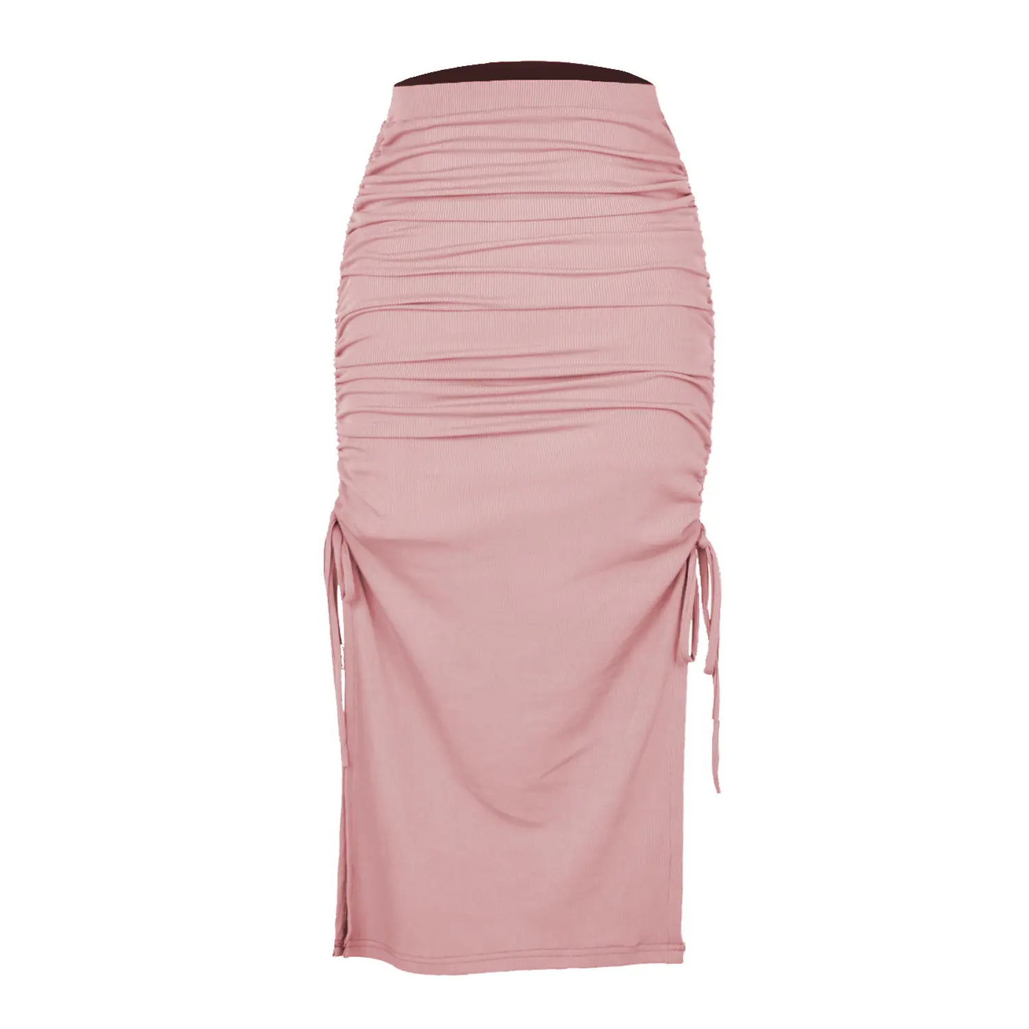 2022 ladies high waist casual summer high slit long pencil skirt sexy dress for women V064